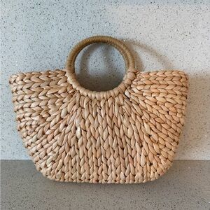 Natural Woven Tote Beach Bag